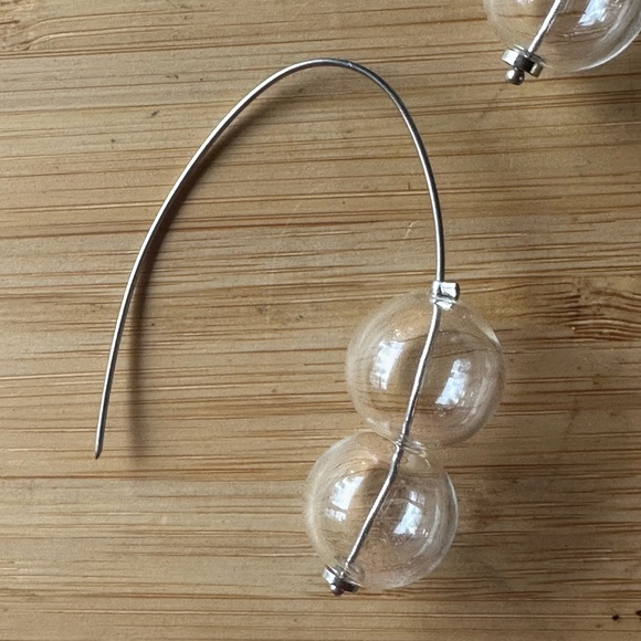 SOLD Glass ball earrings MOMA store - Picture 2 of 3